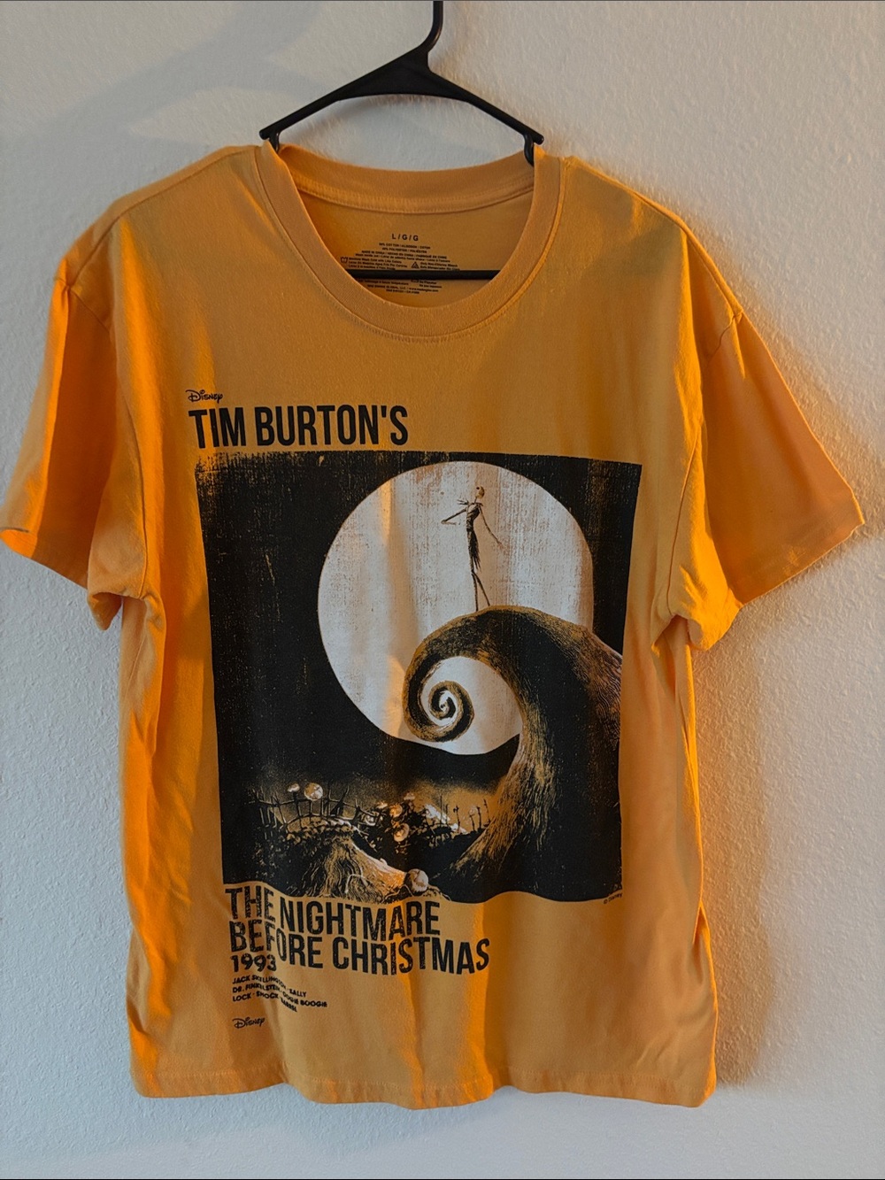 Disney Tim Burton's The Nightmare Before Christmas Graphic Tee - Yellow